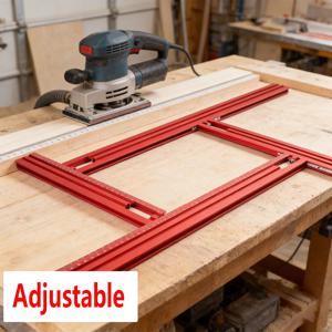 트리밍 밀링 홈 가공 가이드 레일 조정 가능한 보조 가이드 레일 브래킷 40cm DIY 목공 도구 1세트