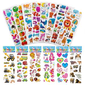10장 3D 버블 스티커 만화 귀여운 스타일 문구 스티커용 재사용 가능 사무용품 문화 용품 생일 선물 TMZ