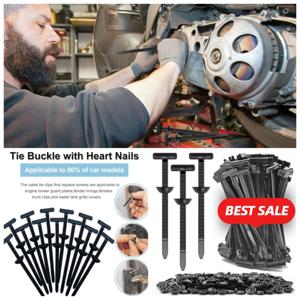 유니버설 케이블 타이 버클 셀프 잠금 지퍼 타이 홀더 자동차용 나일론 스트랩 버클 고정 클립 케이블 타이 도구