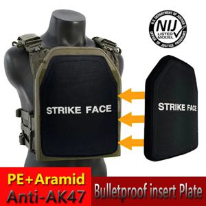 방탄 플레이트 10*12인치 경량 전술 장비 UHMWPE+아라미드 방탄 보호 바디 아머용