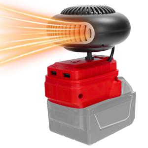 휴대용 온풍기 자동차 히터 무선 자동차 제상기 앞유리 히터 빠른 난방 냉각 팬 밀워키 18V 배터리용