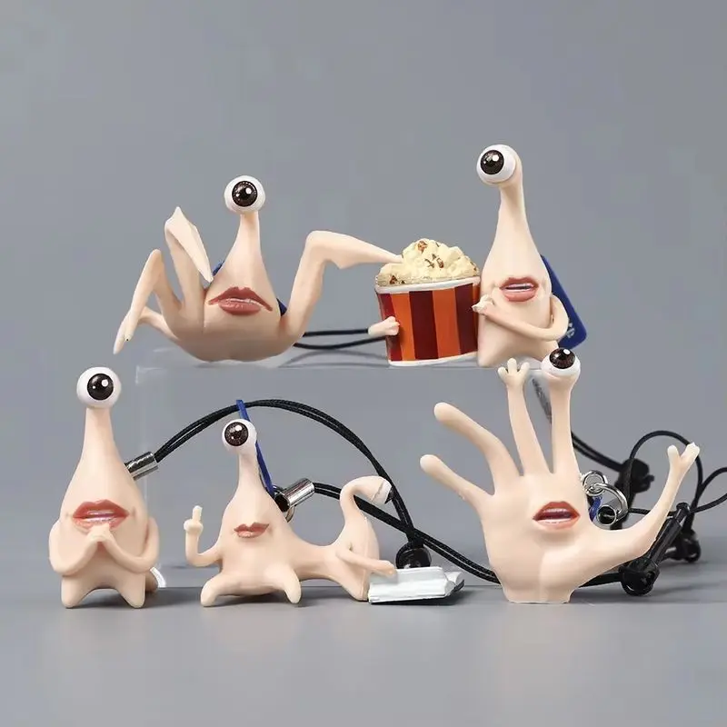 5개/세트 파라사이트 미기 블라인드 박스 애니메이션 수집용 PVC 미니 액션 피규어 귀여운 모델 인형 어린이 유행 장난감 생일 선물 ﻿