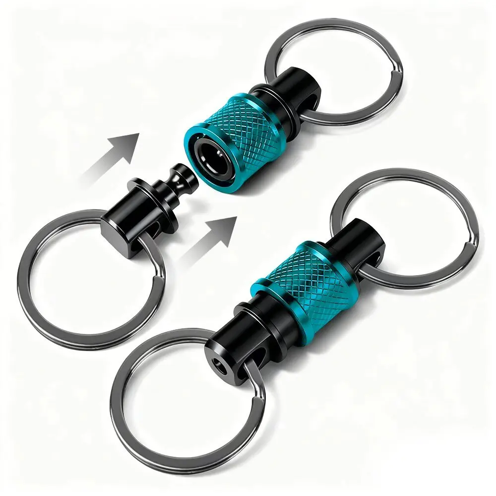 분리형 키링 남녀용 빠른 탈착 키체인, 분리 가능한 키링, 신축성 있는 키체인