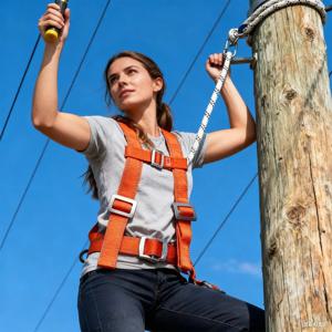 지붕 작업 안전 하네스 충격 흡수 조절 가능한 안전 하네스 추락 방지 남성 초보자 전문가 창문 청소용