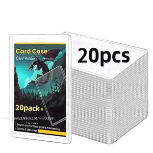 20/40개입 투명 탑로더 K팝 아이돌 포토카드 슬리브 스크래치 방지 PVC DIY 게임용 트레이딩 카드 HD 플라스틱 수집 홀더