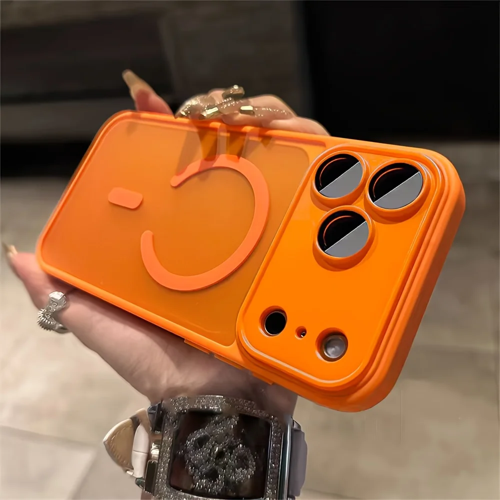 아이폰 17 에어 16 15 14 플러스 13 12 11 프로 맥스용 마그네틱 럭셔리 매트 반투명 충격 방지 폰 케이스 (맥세이프 백 커버)