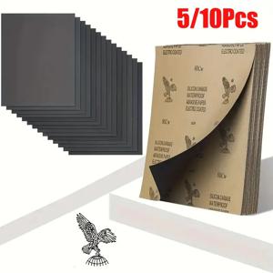 230x280mm 방수 사포, 5개/10개 묶음, 습식/건식 겸용, 실리콘 카바이드 사포, 자동차, 금속, 목재 연마용, 60-2000 그릿.