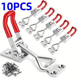 10/2개 조절식 토글 클램프 래치, 고하중 토글 래치, 고정력 풀 래치 클램프, 흡연기 뚜껑 지그 공구함용