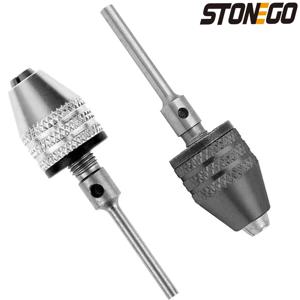 STONEGO 열쇠가 없는 드릴 척 어댑터, 2.35mm/3.0mm 원형 생크가 있는 1PC 0.3-3.4mm 비트 변환기 - 1/4인치 육각 퀵 체인지
