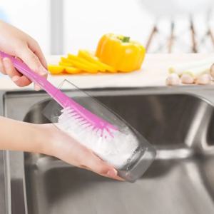 아기 우유 병 브러시 360 학위 젖꼭지 브러시 병 유리 컵 세척 청소 도구 스크러버 청소 브러시