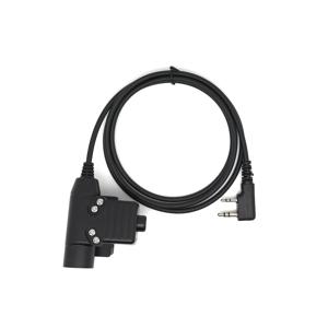 바오펑 에어소프트 전술 헤드셋 U94 PTT 버튼 포함 (바오펑 UV-5R, UV-S9 Plus, UV-21, 17 Pro 2핀 무전기용)