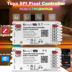 투야 SPI 픽셀 LED 컨트롤러 RGBCCT RGBW RGB 다이나믹 라이트 뮤직 싱크 WiFi / 지그비 스마트 라이프 구글 어시스턴트 알렉사 얀덱스