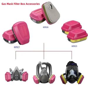 60926, 60923, 60921 - 유기 증기용 P100 보호 기능이 있는 다중 가스/증기 카트리지/필터 가스 마스크 필터 박스 액세서리