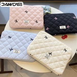 새로운 Bowknot 푹신한 노트북 가방 11/13/15In 충격 방지 태블릿 슬리브 케이스 인쇄 iPad 태블릿 보호용 컴퓨터 커버 가방