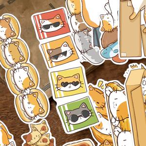 30개 만화 고양이 모양 책갈피 재미있는 종이 책갈피 학생용 DIY 장식 카드 노트북 메시지 카드용