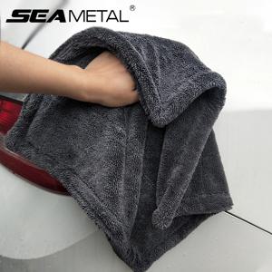 SEAMETAL 1200GSM 마이크로 화이버 세차 타월 슈퍼 흡수성 자동 디테일링 케어 소프트 걸레 양면 세척 타월 오토바이