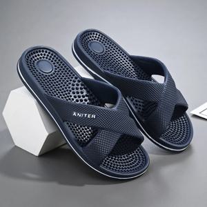 남성 마사지 슬리퍼 통기성 실내 슬리퍼 욕실 슬리퍼 침실 슬라이드 남성 마사지 플립플롭 비치 슬라이드 플러스 사이즈 48