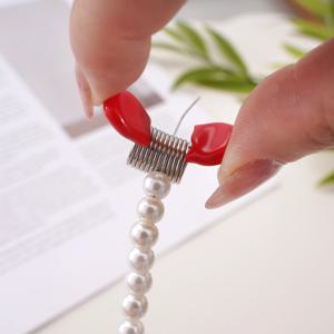 1pcs 구슬 스토퍼 스프링 클립 크리 에이 티브 구슬 와이어 엔드 쥬얼리 만들기 도구 DIY 팔찌 목걸이 도구 수제 보석