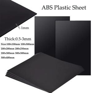 1-5pcs 검은 abs 플라스틱 플레이트 모델 시트 DIY 모델 재료 재료 부품 두께 0.5mm/1mm/1.5mm/2mm/3mm/4mm/5mm