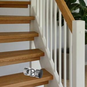 1pcs 계단 난간 피팅 스테인레스 스틸 원형 핸드레일 커넥터 튜빙 데크 보트 발코니 교체용 고정 장치