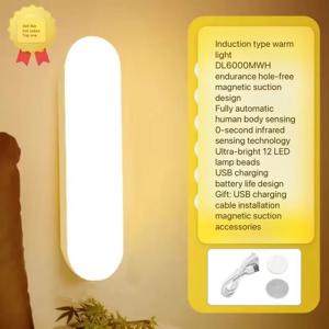 무선 LED 모션 센서 램프 USB 충전식 자석 부착형 야간 조명 (옷장, 방, 주방, 통로, 튜브 감지기 전구)