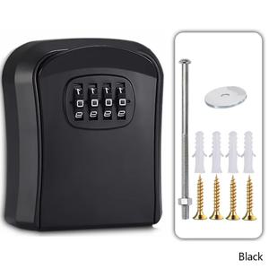 벽걸이형 4자리 비밀번호 코드 보안 키 보관함 - 열쇠 없이 사용 가능