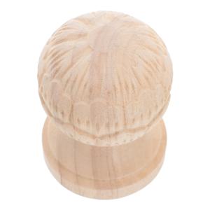 나무 계단 기둥 장식품 파인애플 모양 조각된 원목 난간 기둥 캡 DIY 교체 부품 계단 난간대 가구