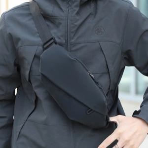 남성용 심플한 아웃도어 스포츠 러닝 조거 허리 가방 패셔너블한 크로스바디백 및 허리백 남성용 허리 가방