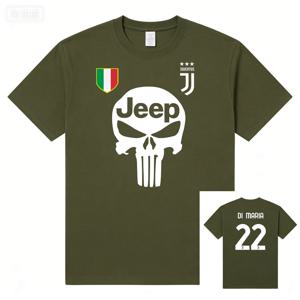 2026 지프 신상 고품질 순면 크루넥 티셔츠, 아웃도어 패셔너블 캐주얼 반팔 상의