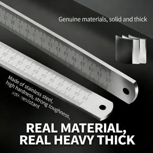 5mm 두께의 스테인리스 스틸 자 |   학생 및 자동차 안전을 위한 고강도 측정 도구 |   초강력 강철 직선형 날