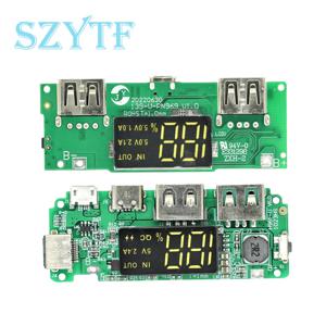 리튬 배터리 충전기 보드 LED 듀얼 USB 5V 2.4A 마이크로 또는 C 타입 USB 모바일 보조배터리 18650 충전 모듈