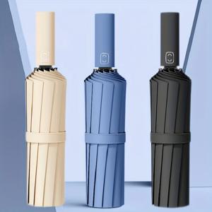 강화 24 뼈 우산, 남성 비즈니스 우산, 튼튼하고 튼튼한 방풍 우산, 자외선 차단 자외선 차단 우산, 여성 써니