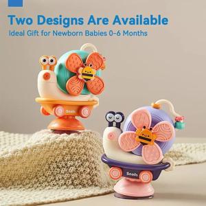 5 in 1 아기 흡입 컵 스피너 0-12 개월 달팽이 풍차 회전 음악 식탁 유아 아기 재미 감정 진정 장난감