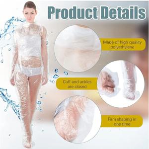 20 PCS 일회용 바디 랩 PE 사우나 목욕 비닐 봉투 바디 원적외선 사우나 랩 여성용 남성용 스파 욕조 체중 감소 해독