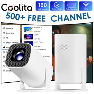 TOPSION P30PLUS 스마트 미니 프로젝터 4K 1280 * 720P 500개 이상의 라이브 무료 채널 지원 WiFi6 홈 시어터 휴대용 프로젝터