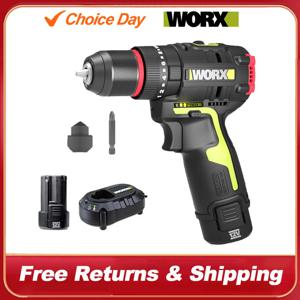 WORX WU130X 12V 무선 전기 스크루 드라이버 드릴 40Nm 금속 가공용 브러시리스 모터 홈 리튬 배터리 전동 공구