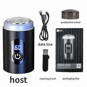 211-휴대용 여행 및 가정용 세척 가능 전기 면도기 - 합금 바디 및 디지털 디스플레이가 있는 USB 미니 남성용 면도기