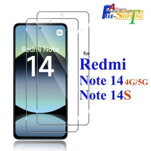 Redmi Note 14 4G 5G 14S 6.67 인치 화면 보호기 강화 유리 크리스탈 운모 9H HD 투명 투명 안티 스크래치