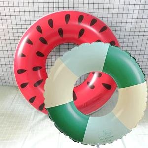 1개입 풍선형 수박 ﻿ 수영장 튜브 액세서리 수영 링 여름 파티 물놀이 장난감 PVC 플로팅 링