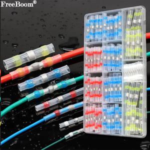10 ~ 500pcs 솔더 씰 와이어 커넥터 키트 열 수축 버트 압착 단자 방수 전기 케이블 스플 라이스 커넥터