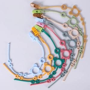 실리콘 낙하 방지 체인 치발기 체인 아기 치아발육 스틱 장난감 분실 방지 로프 아기 공갈 젖꼭지 체인 액세서리