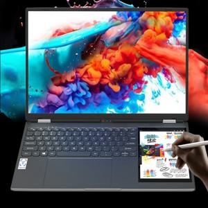 듀얼 스크린 노트북 15.6인치 IPS+7인치 터치스크린 16GB DDR4 128GB-2TB SSD 인텔 N95 N100 프로세서 윈도우11 노트북 컴퓨터 얼굴 인식