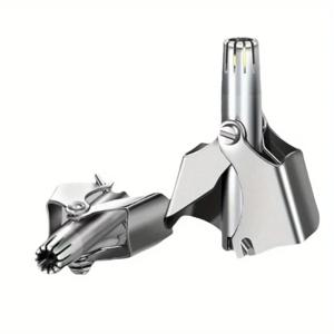 남성용 새로운 코털 트리머 클리너 스테인리스 스틸 수동 기계식 면도기 세척 가능한 헤어 제거 도구 브러시 포함