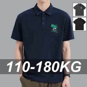 패션 남성 여름 티셔츠 플러스 사이즈 탑 7XL 6XL 5XL 옷깃 반소매 폴로 셔츠 하프 슬리브 티셔츠 남성 의류 110-180KG