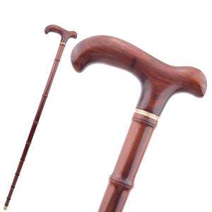 빨간색 나무 단일 대나무 조인트 패션 워킹 스틱 장식용 코스프레 파티 워킹 케인 할로윈 지팡이 크로시어 94cm