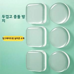 실리콘 충돌 방지 무음 패드 - 도어 핸들 쿠션, 냉장고 도어 스티커, 도어 스토퍼, 캐비닛 도어 뒷벽