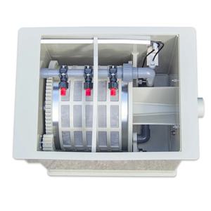 QLOZONE 수족관 어항 회전 드럼 필터 5000리터 도매 소형 코이 연못 필터 스테인리스 스틸 와이어 메쉬 드럼 필터