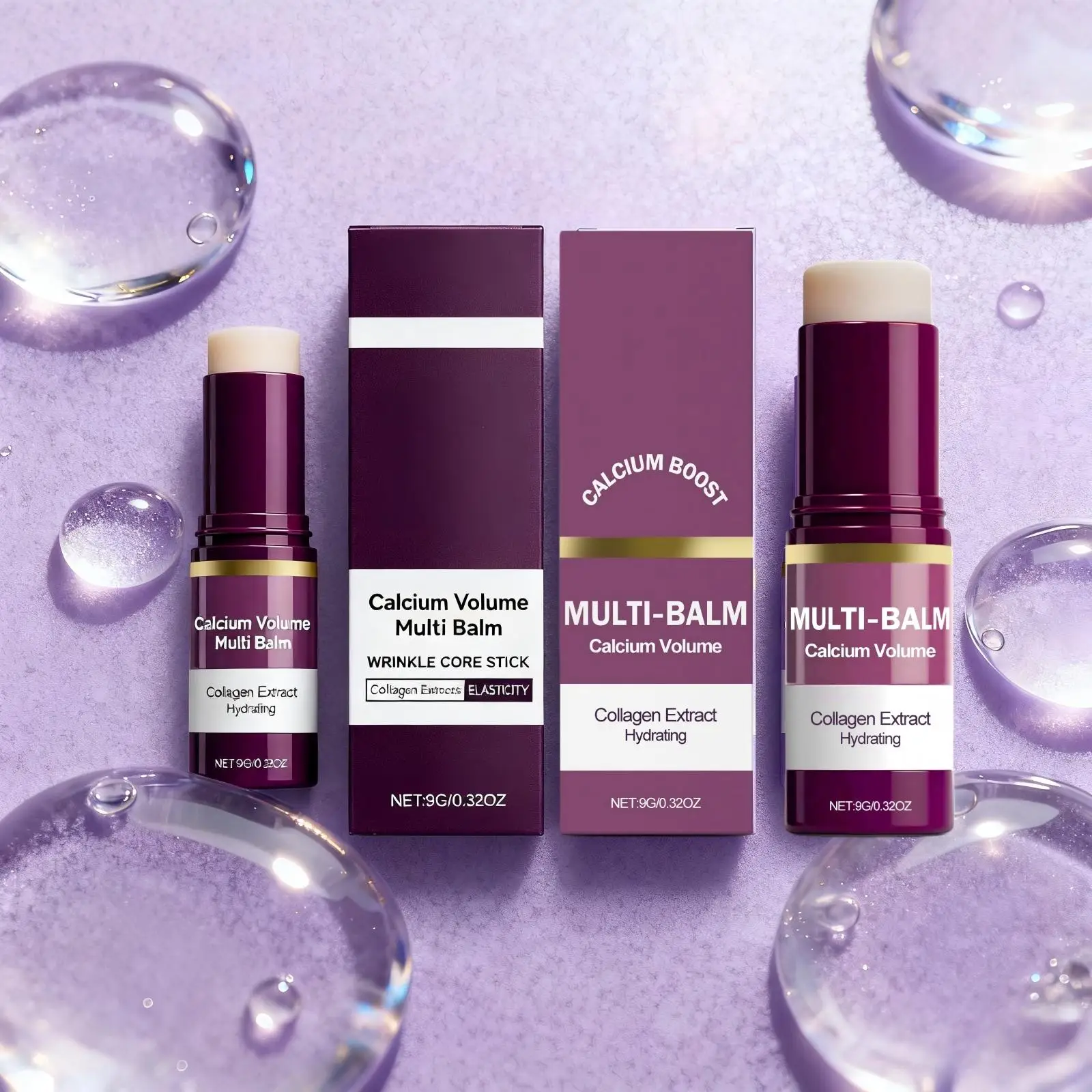 칼슘 볼륨 멀티 밤 딥 하이드레이션 페이스 스킨 탄력 강화 부기 완화 주름 개선 콜라겐 밤 스틱 9g