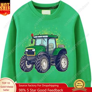 Little Hand 유아 소년 스웨터 긴 소매 트랙터 셔츠 공룡 풀오버 디거 몬스터 트럭 탑 티 키즈 2-7세