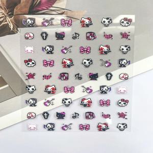 1개 롱 레그 헬로키티 PVC 미니 포스터 상품 스티커 네일 아트 DIY 노트북 병 상자 전화 케이스 키보드 귀여운 스티커 선물